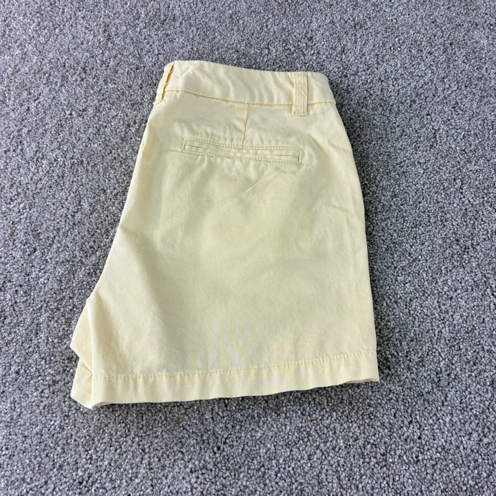 Maison Jules Womens Size‎ 4 Butter Yellow Casual Chino Shorts Cotton Blend